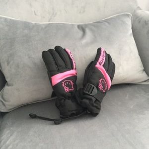 Child Girls Pink Hello Kitty Winter Snow Gloves